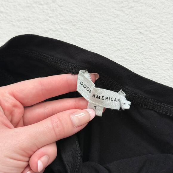 Good American One Shoulder Ruched Stretchy Top, Size Small - Picture 5 of 7